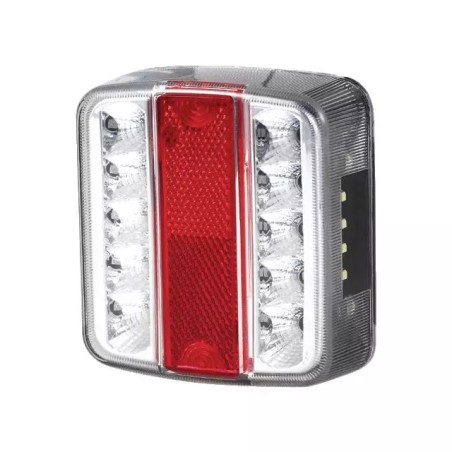 FEU ARRIERE CARRE 4 FONCTIONS LED ET 12V - ref. 1216452 | TP Agri