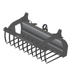 Fourche à grappin M AP-FG AV DTS long. 1.9 m attelage | TP Agri