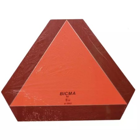 PANNEAU DE SIGNALISATION TRIANGULAIRE 365X365MM VEHICULES LENTS BICMA