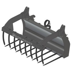 Fourche à grappin M AP-FG AV DTS long. 1.5 m attelage agram | TP Agri