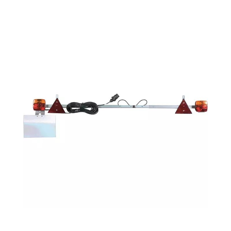 RAMPE DE SIGNALISATION TUBE GALVA TELESCOPIQUE 1,40 A 2,10 M CABLE 12 M AJBA