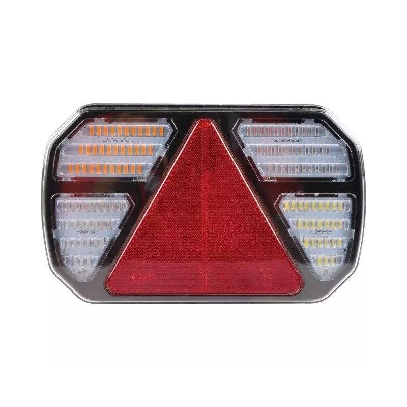 FEU ARRIERE DROIT DYNAMIQUE RECTANGLE 6 FONCTIONS LED 12-24V