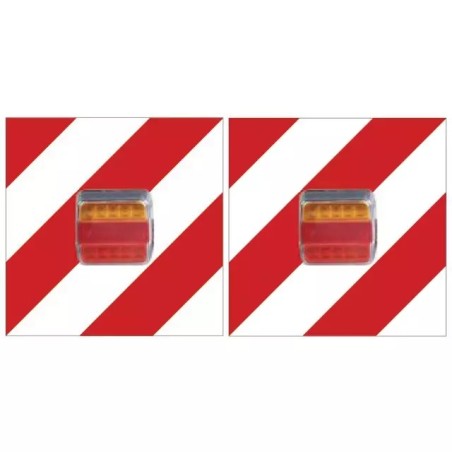 EQUIPEMENT DE SIGNALISATION ARRIERE FEUX LED AVEC PLAQUE REFLECHISSANTE 10 M TECHNI-POWER