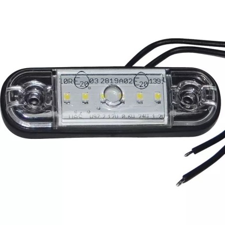 FEU GABARIT 6 LED BLANC AVANT ULTRA PLAT BLISTER