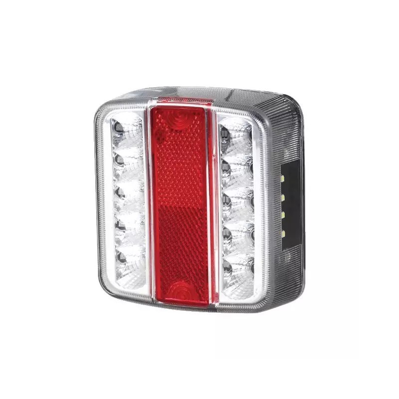 FEU ARRIERE CARRE 4 FONCTIONS LED ET 12V - ref. 1216452B | TP Agri
