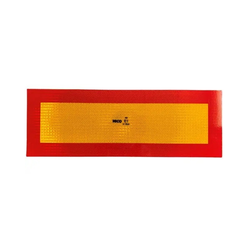 PLAQUE REFLECHISSANTE ORANGE A BORDURE ROUGE - ref. 1220107 | TP Agri