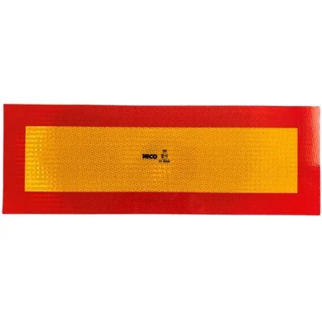 PLAQUE REFLECHISSANTE ORANGE A BORDURE ROUGE - ref. 1220107 | TP Agri