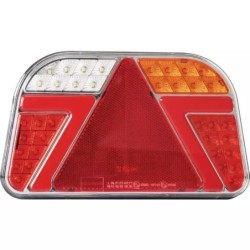 FEU ARRIERE DROIT RECTANGLE 6 FONCTIONS 12-24V CONNEXION RAPIDE MALE 8 PIN TECHNI-POWER