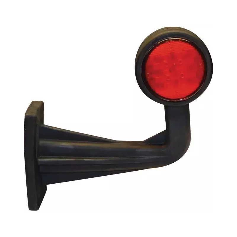 FEU GABARIT COUDE LONG DROIT ROUGE/BLANC 12/24V LED FRISTOM BLISTER