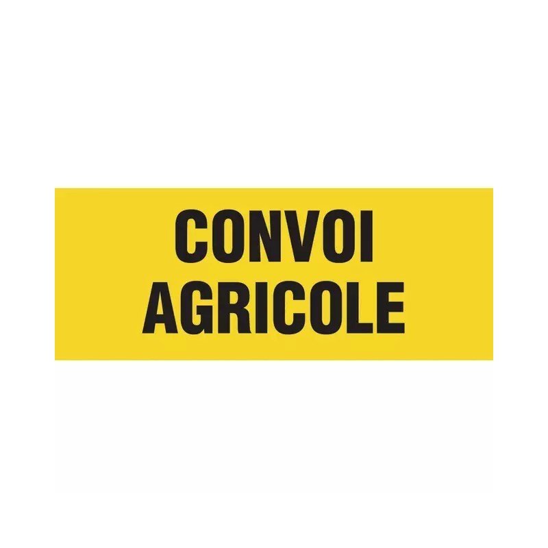 PANNEAU CONVOI AGRICOLE 1200X400MM ADHESIF CLASSE 2 BICMA