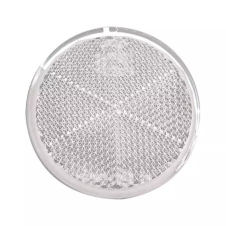 CATADIOPTRE ROND 60MM ADHESIF BLANC