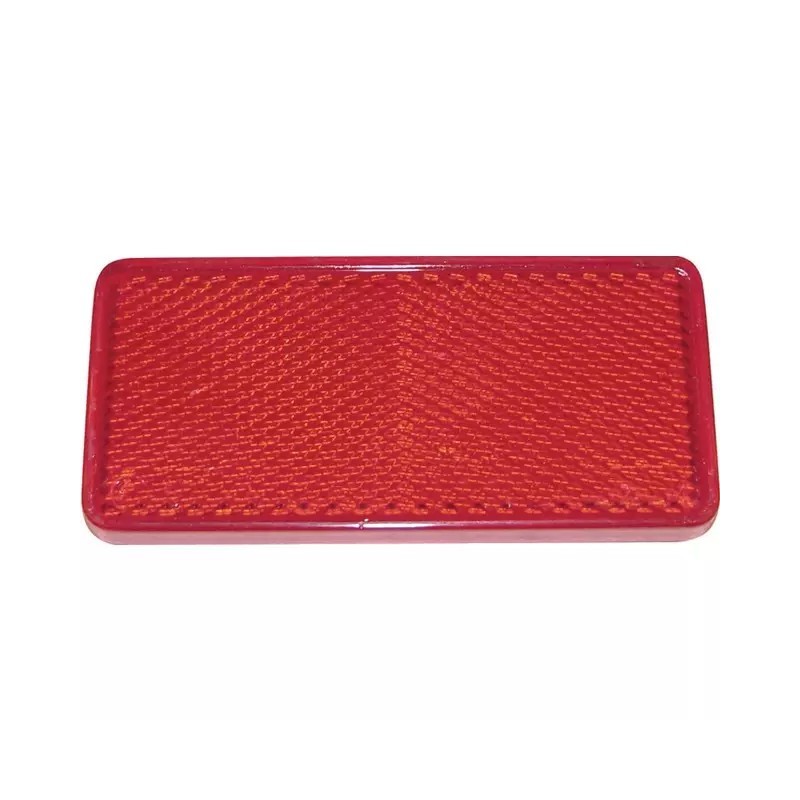 CATADIOPTRE RECTANGULAIRE 69X31,5MM ADHESIF ROUGE