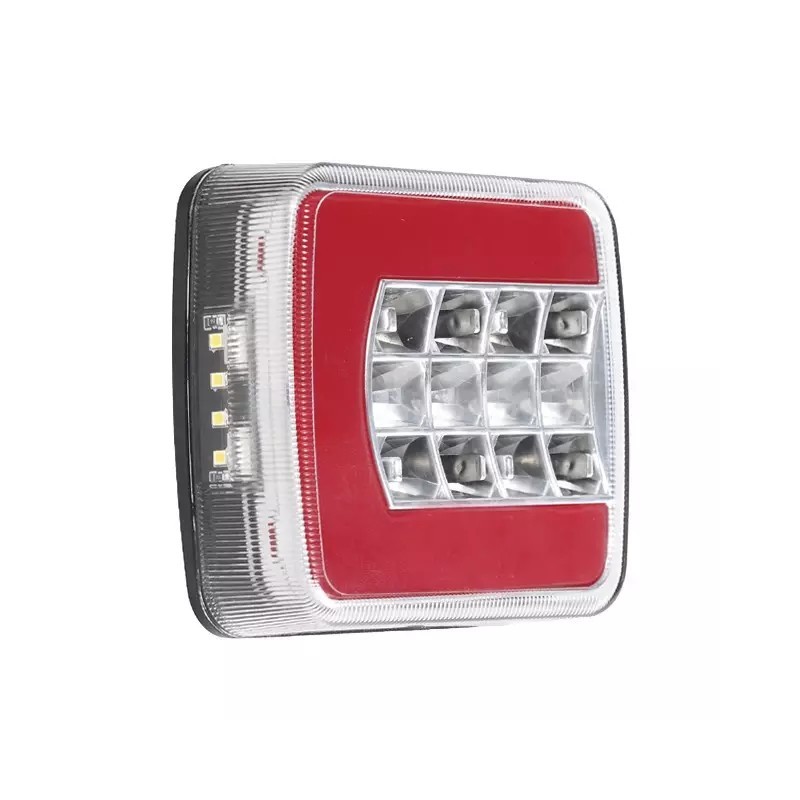 FEU ARRIERE DROIT CARRE 4 FONCTIONS LED 12-24 - ref. 1216773 | TP Agri