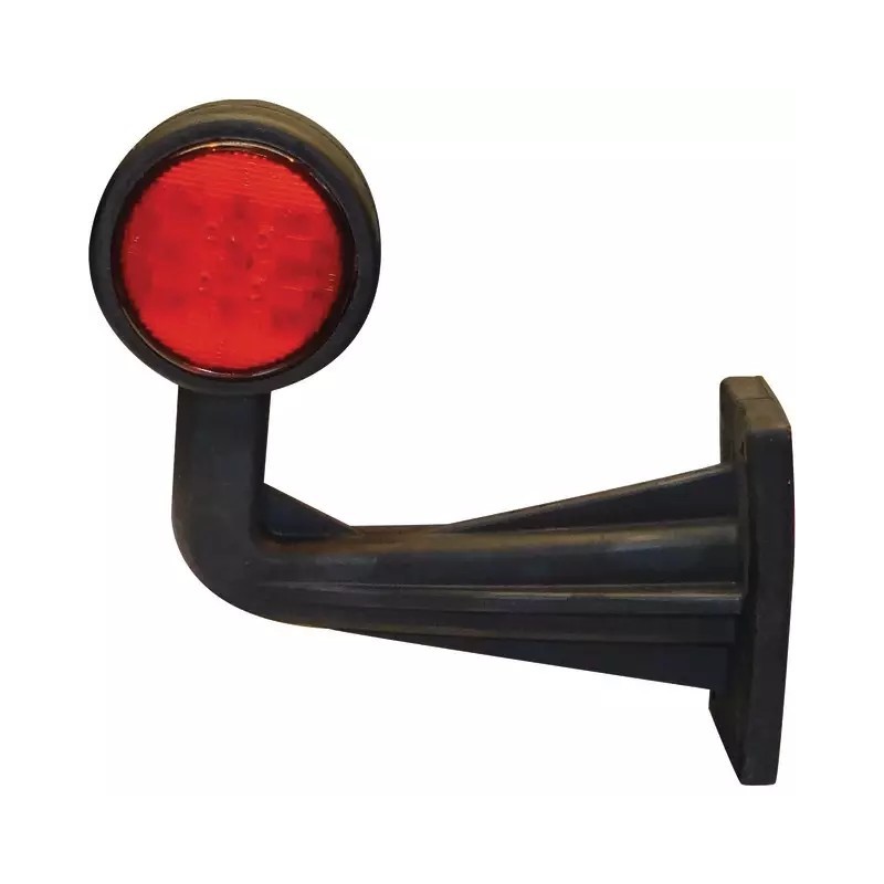 FEU GABARIT COUDE LONG GAUCHE ROUGE/BLANC 12/24V LED FRISTOM BLISTER