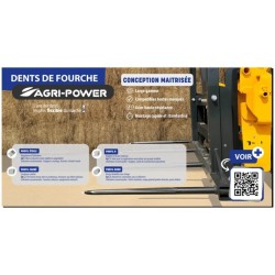 Panneau presentoir dent de fourche 970X500X2MM ALU | TP Agri