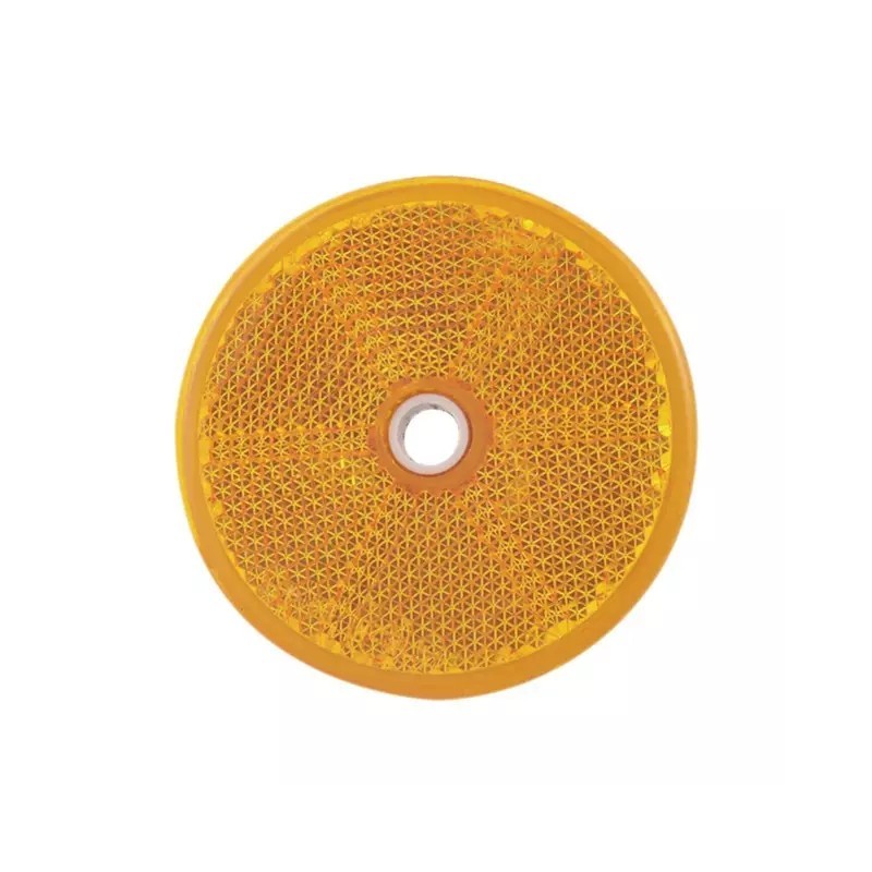 CATADIOPTRE ROND 60MM AVEC PERCAGE ORANGE