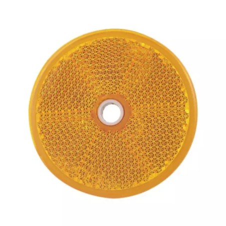 CATADIOPTRE ROND 60MM AVEC PERCAGE ORANGE - ref. 1220089 | TP Agri