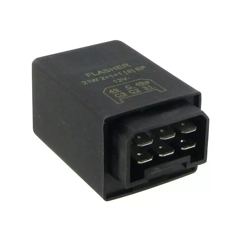 CENTRALE CLIGNOTANTE 12V 6 POLES DIN FLASHER BLISTER