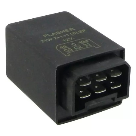 CENTRALE CLIGNOTANTE 12V 6 POLES DIN FLASHER BLISTER