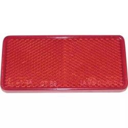 CATADIOPTRE RECTANGULAIRE 94X44MM ADHESIF ROUGE BLISTER DE 2