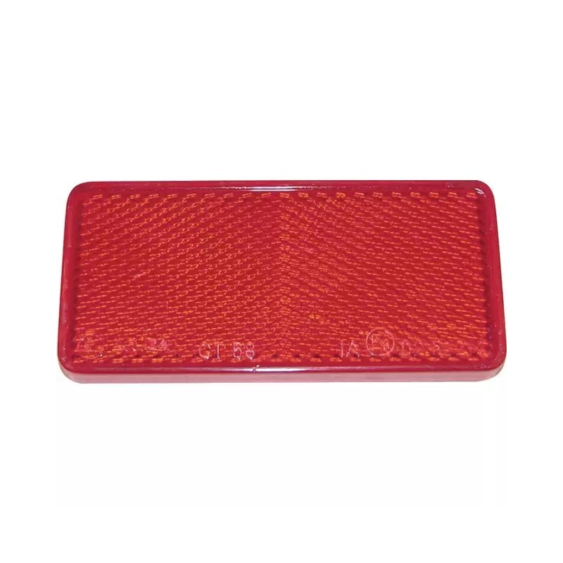 CATADIOPTRE RECTANGULAIRE 94X44MM ADHESIF ROUGE BLISTER DE 2