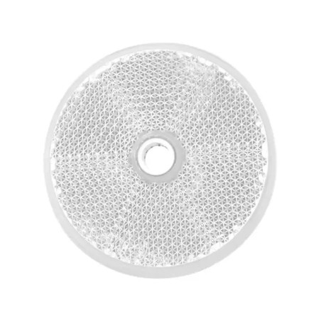 CATADIOPTRE ROND 60MM AVEC PERCAGE BLANC