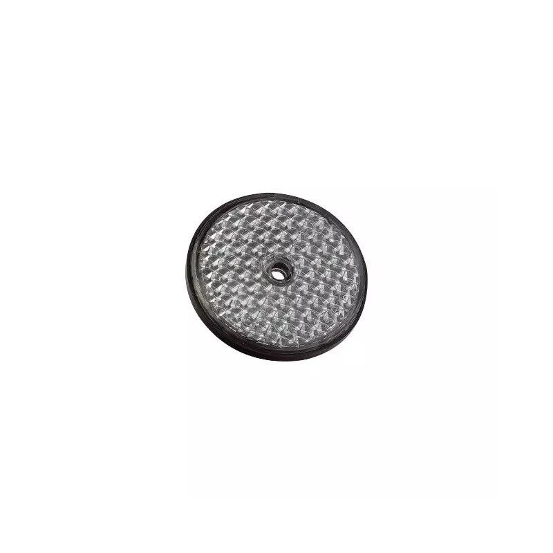CATADIOPTRE ROND 60MM AVEC PERCAGE BLANC BLISTER DE 2