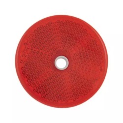 CATADIOPTRE ROND 60MM AVEC PERCAGE ROUGE