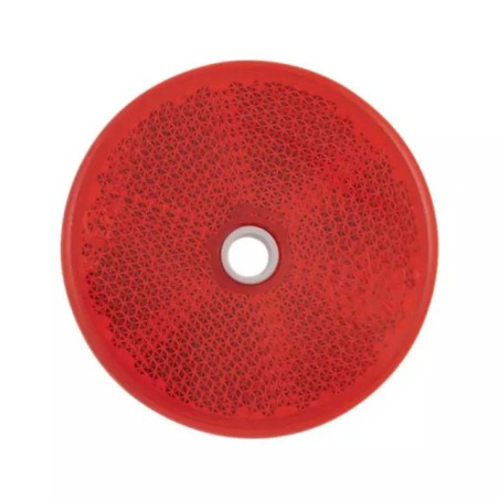 CATADIOPTRE ROND 60MM AVEC PERCAGE ROUGE - ref. 1220091 | TP Agri