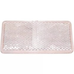 CATADIOPTRE RECTANGULAIRE 94X44MM ADHESIF BLANC BLISTER DE 2