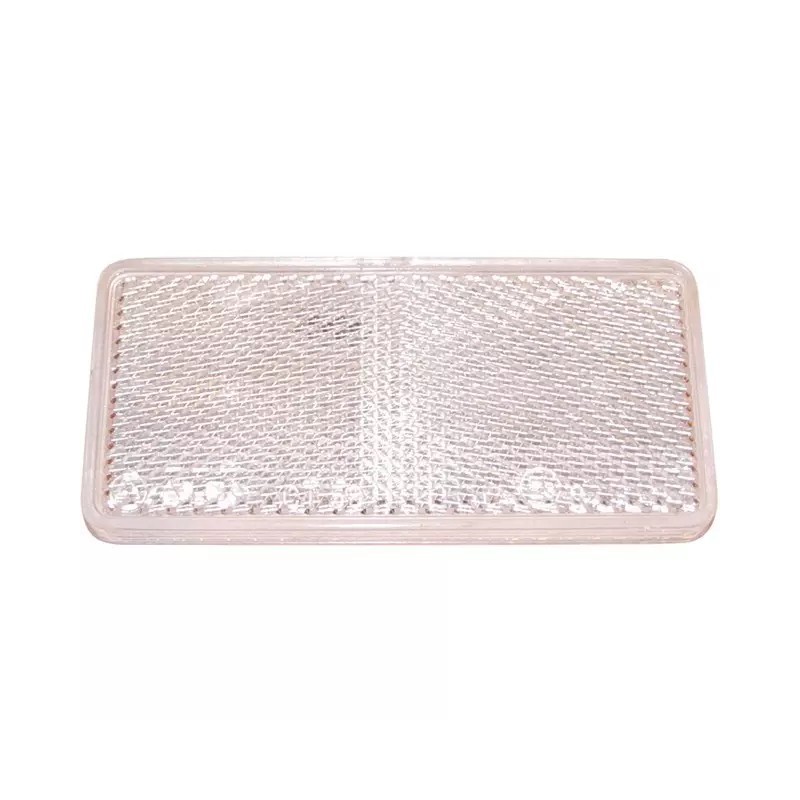 CATADIOPTRE RECTANGULAIRE 94X44MM ADHESIF BLANC BLISTER DE 2