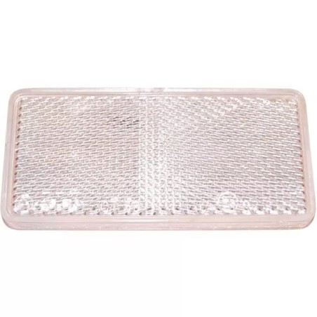 CATADIOPTRE RECTANGULAIRE 94X44MM ADHESIF BLANC BLISTER DE 2