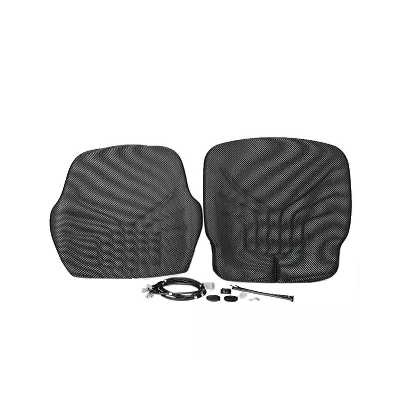 JEU DE COUSSINS CHAUFFANTS 12V TISSU ANTHRACITE VERT ARGENT S721 GRAMMER
