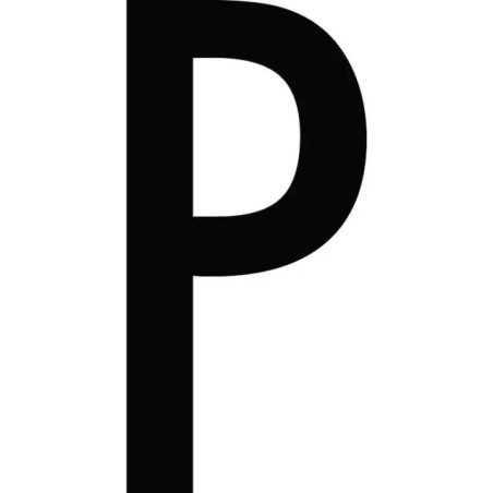 CARACTERE LETTRE ( P ) STYLE AUTO SACHET DE 10