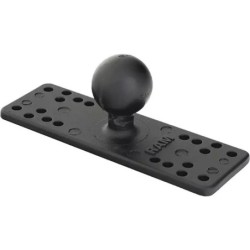 BASE RECTANGULAIRE PLATE PRE-PERCE 15,87X5,08CM AVEC BOULE C