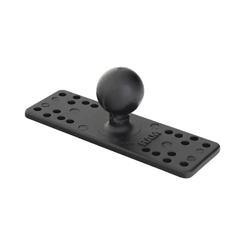 BASE RECTANGULAIRE PLATE PRE-PERCE 15,87X5,08CM AVEC BOULE C