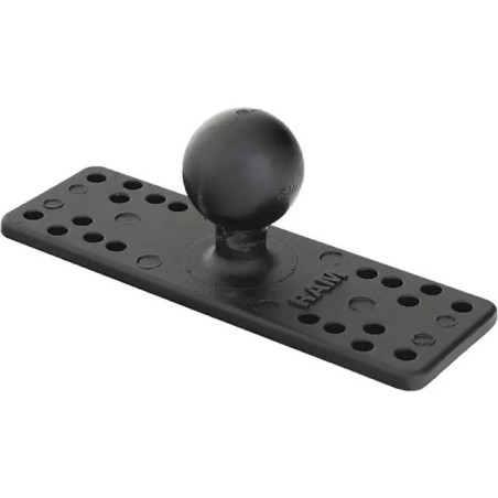BASE RECTANGULAIRE PLATE PRE-PERCE 15,87X5,08CM AVEC BOULE C