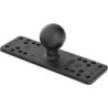 BASE RECTANGULAIRE PLATE PRE-PERCE 15,87X5,08CM AVEC BOULE C