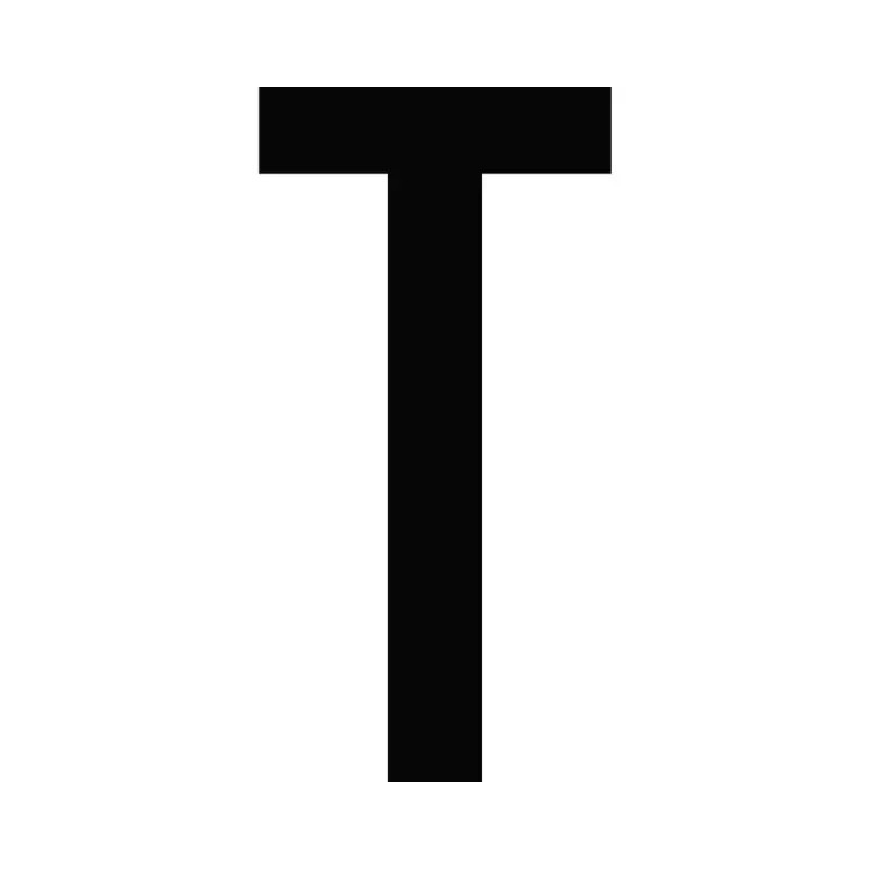 CARACTERE LETTRE ( T ) STYLE AUTO SACHET DE 10