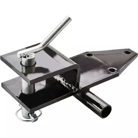 CHAPE D'ATTELAGE SIMPLE AVEC TUBE ET AXE A POIGNEE POUR MICRO TRACTEUR LG275MM