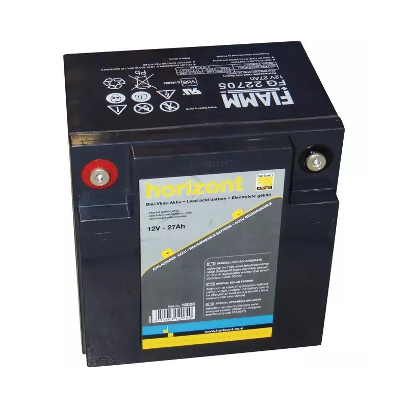 PILE 12V 27AH GELIFIE RECYCLABLE HORIZONT AGRAR