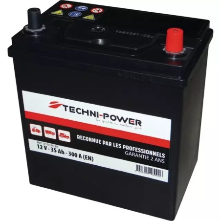 BATTERIE 12V 35AH 300A NS40 + A DROITE TECHNI-POWER