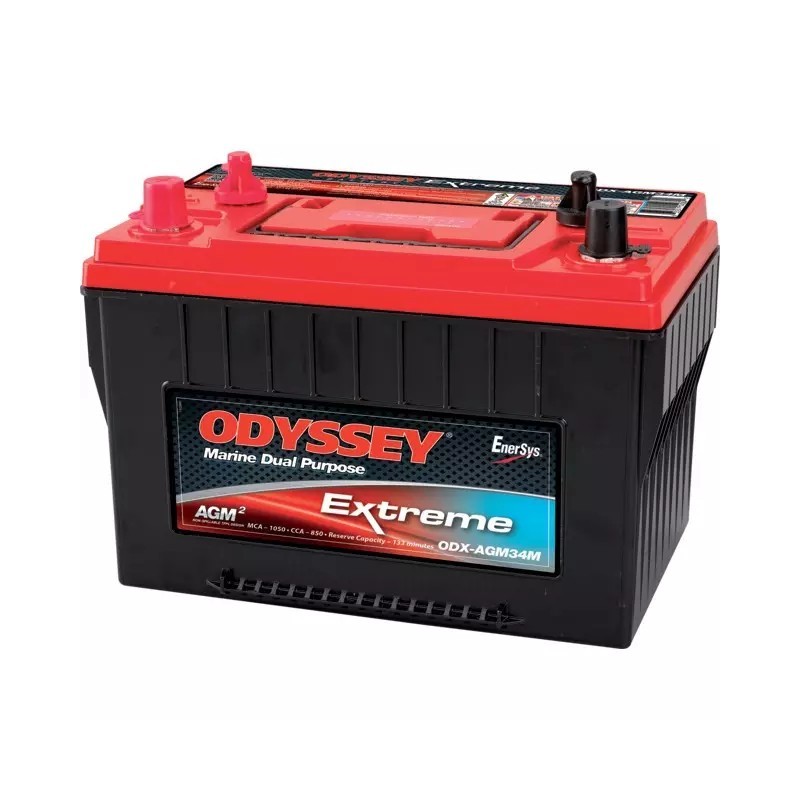 BATTERIE 12V 68AH 850A + A GAUCHE ODYSSEY ODX-AGM34M (34M-PC1500)