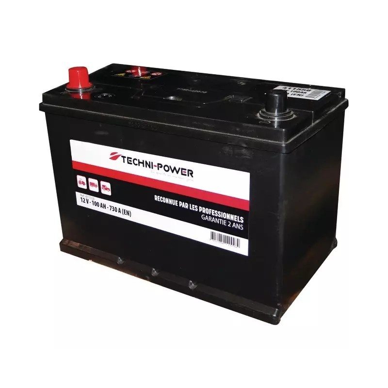 BATTERIE 12V 100AH 730A + A GAUCHE TECHNI-POWER